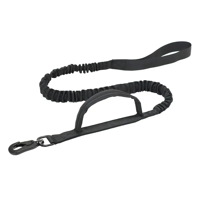 Militaire Hondenriem | Verstelbare Lengte 105-145 cm | Comfortabele Handgreep | Duurzaam Nylon | Metalen Haak | Geschikt voor Avonturen en Training | Zwart - Image 8