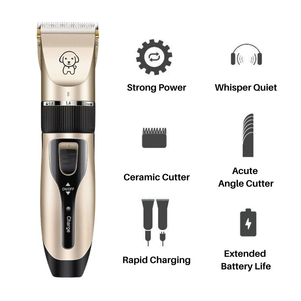 Stille Milo™ Pro Trimmer met Ultrasone Technologie | Oplaadbare Batterij | Professionele Precisie en Rustige Verzorging voor Huisdieren - Image 5