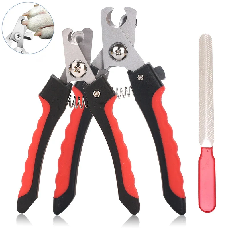 Duurzame Roestvrijstalen Nagelknipper voor Honden en Katten | Multifunctioneel met Comfortabele Rubberen Grip | Veilig en Precies Trimmen - Image 2
