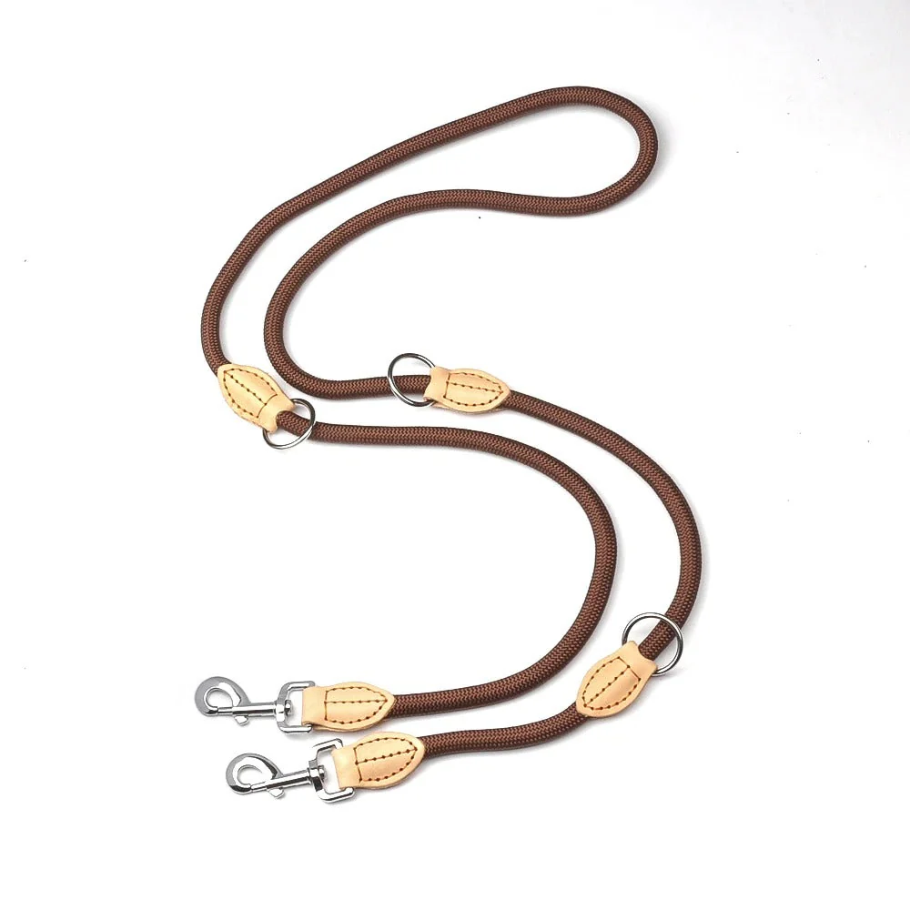 Hands-Free Nylon Riem | Verstelbare Dubbele Riem voor Honden | Antiklitontwerp | Comfortabele Grip voor Grote Honden | Ideaal voor Wandelen met Twee Honden - Image 5
