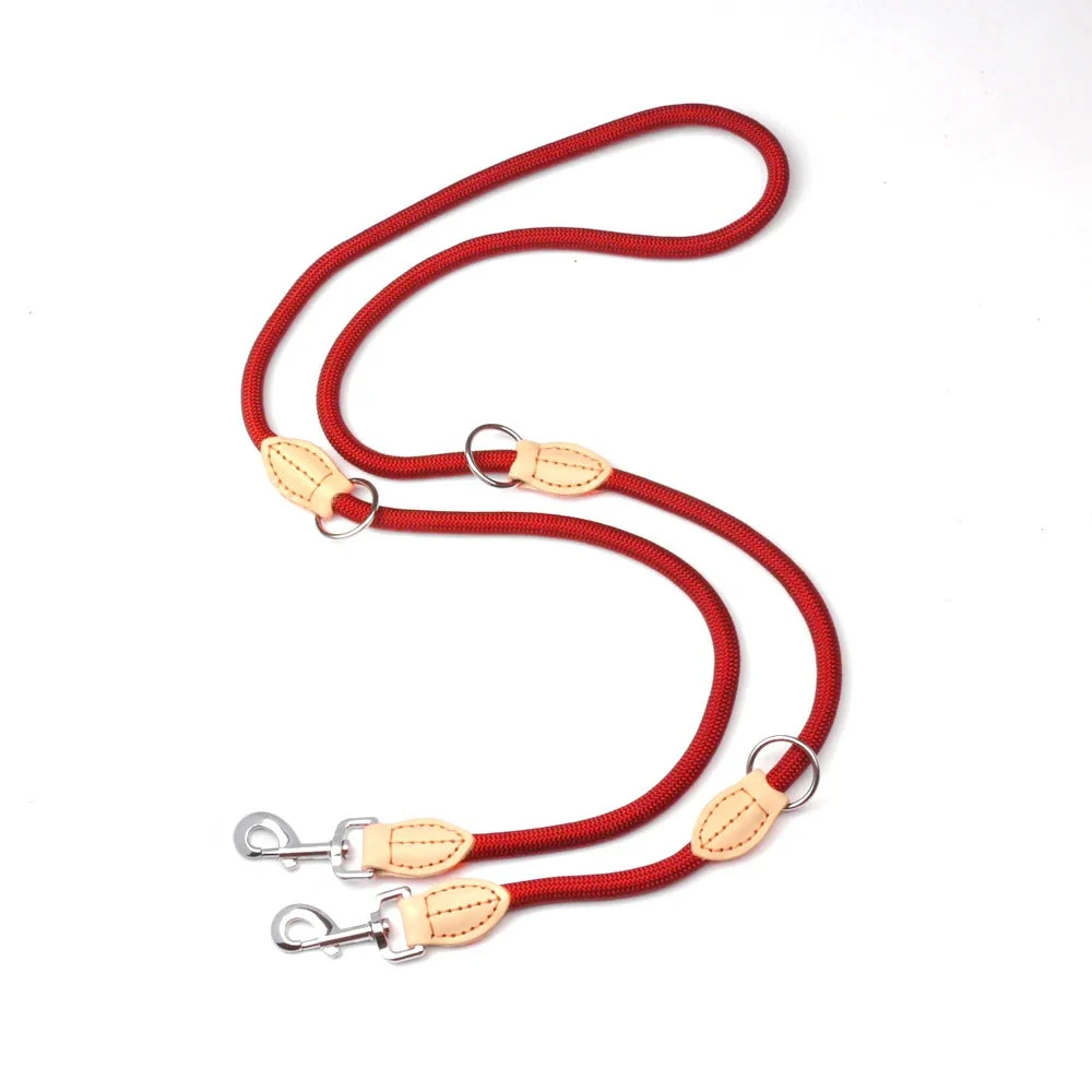 Hands-Free Nylon Riem | Verstelbare Dubbele Riem voor Honden | Antiklitontwerp | Comfortabele Grip voor Grote Honden | Ideaal voor Wandelen met Twee Honden - Image 8