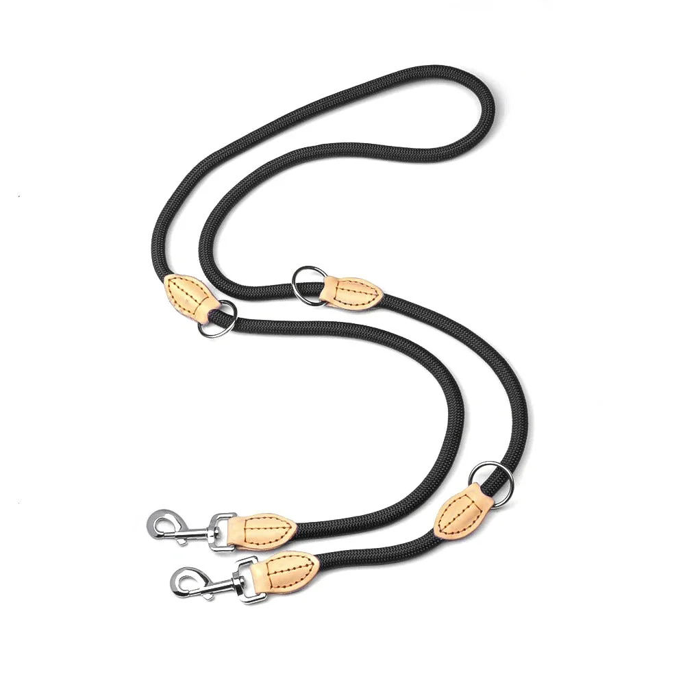 Hands-Free Nylon Riem | Verstelbare Dubbele Riem voor Honden | Antiklitontwerp | Comfortabele Grip voor Grote Honden | Ideaal voor Wandelen met Twee Honden - Image 9