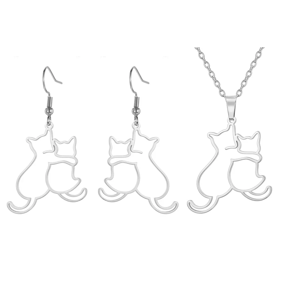 Honden en Katten Ketting voor Dames | Roestvrijstalen Dierenhanger Sieraad | Verstelbare Halsketting | Perfect Cadeau voor Huisdierliefhebbers | My Shape