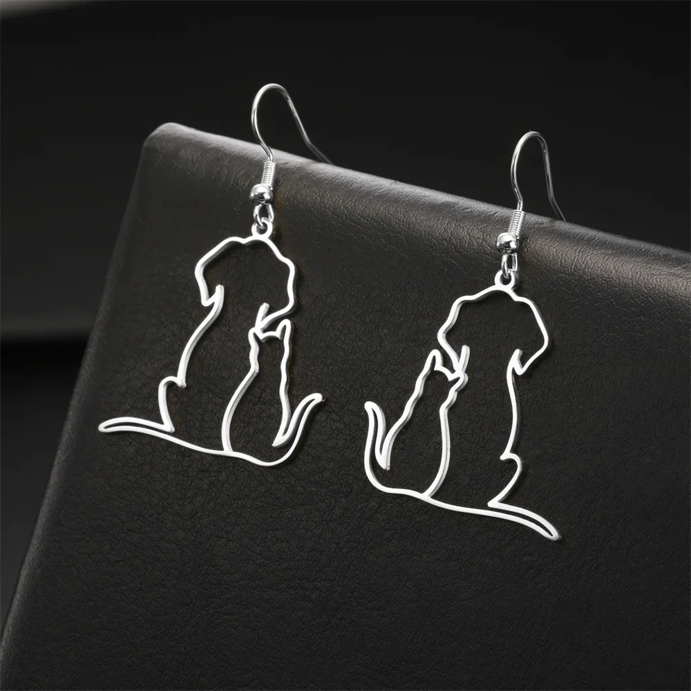 Halsketting voor Dierenliefhebbers | RVS Honden- en Kattenhanger | Trendy Dames Sieraad | Verstelbare Ketting 45+5cm | Ideaal Cadeau voor Vrouwen & Meisjes | Allergievrij & Duurzaam - Image 3