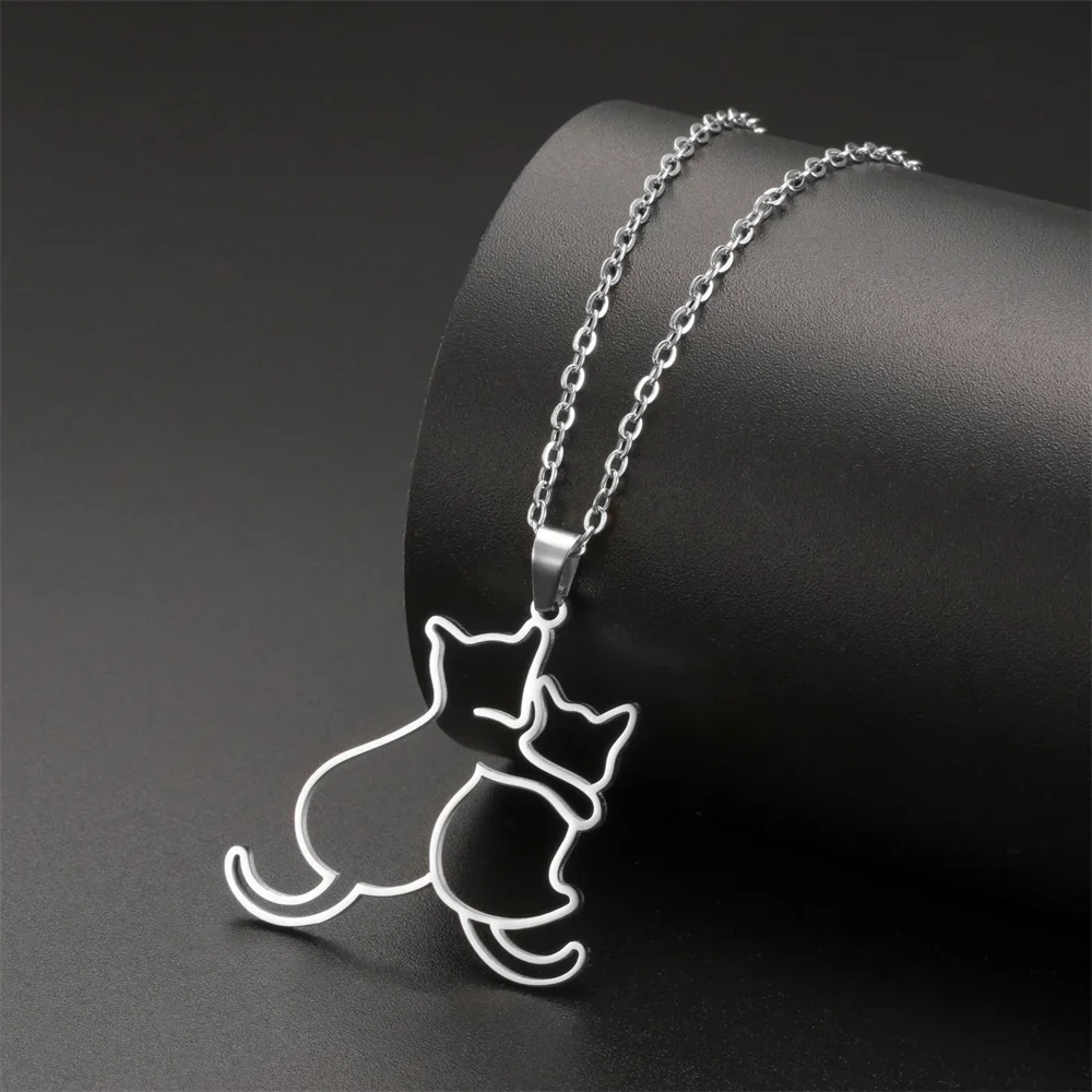 Honden en Katten Ketting voor Dames | Roestvrijstalen Dierenhanger | Sieraden Cadeau voor Huisdierenliefhebbers | Verstelbare RVS Ketting 45+5cm | Anti-allergisch & Duurzaam - Image 5