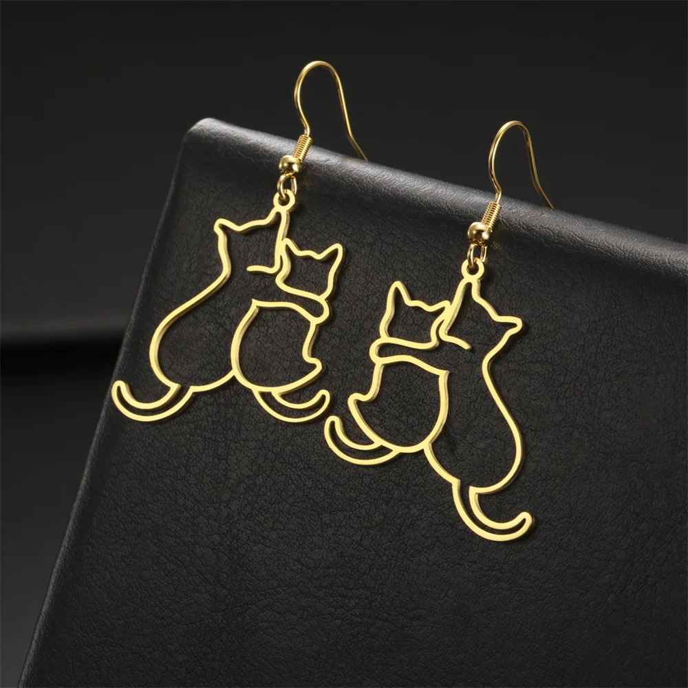 Honden en Katten Ketting voor Dames en Meisjes | Roestvrij Staal Dierenhanger | Sieraden Cadeau voor Huisdier Liefhebbers | My Shape | 45+5cm | Anti-allergisch | Fashion Accessoire - Image 3