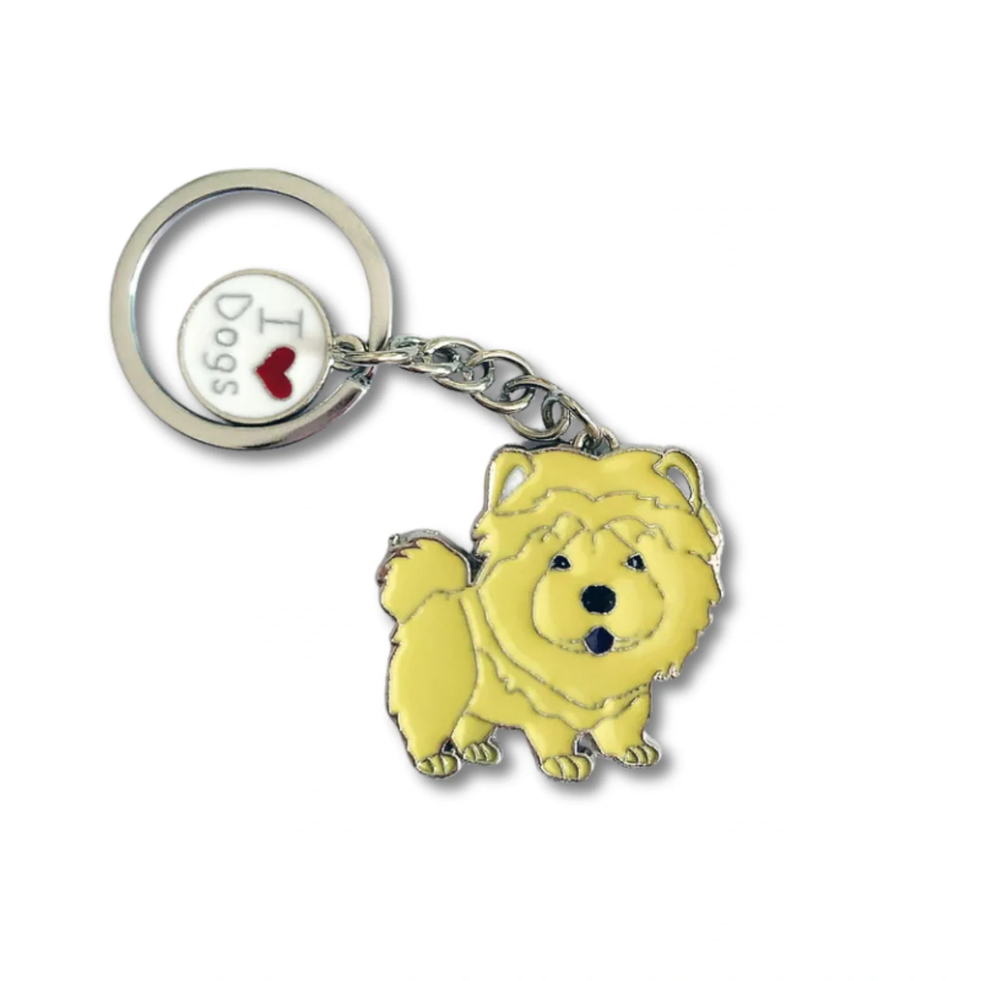 Chow Chow Sleutelhanger | Schattige Dieren Hanger voor Tas en Auto | Unisex Cadeau | Metalen Sleutelhanger voor Jongens, Meisjes, Dames & Heren | Kerstcadeau Accessoire