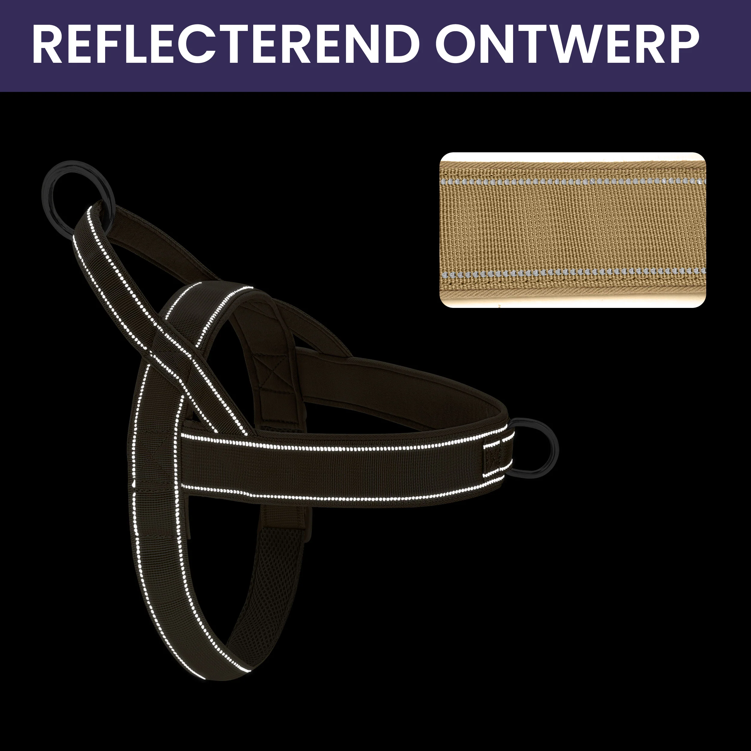Hondenharnas met Reflecterende Veiligheid | Duurzaam Nylon | No Pull Functie | Verstelbare Pasvorm | Stevig Handvat | Geschikt voor Duitse Herders | Diverse Maten en Kleuren - Image 5