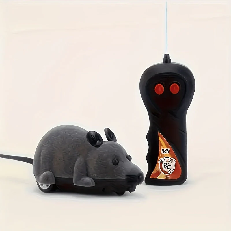 Op afstand bediende rat speelgoed voor katten | Realistisch ontwerp | Flexibele staart | Stimulatie jachtinstinct | Kunststof | 15x9x6,5 cm | Voor grappen en interactief speelplezier - Image 3