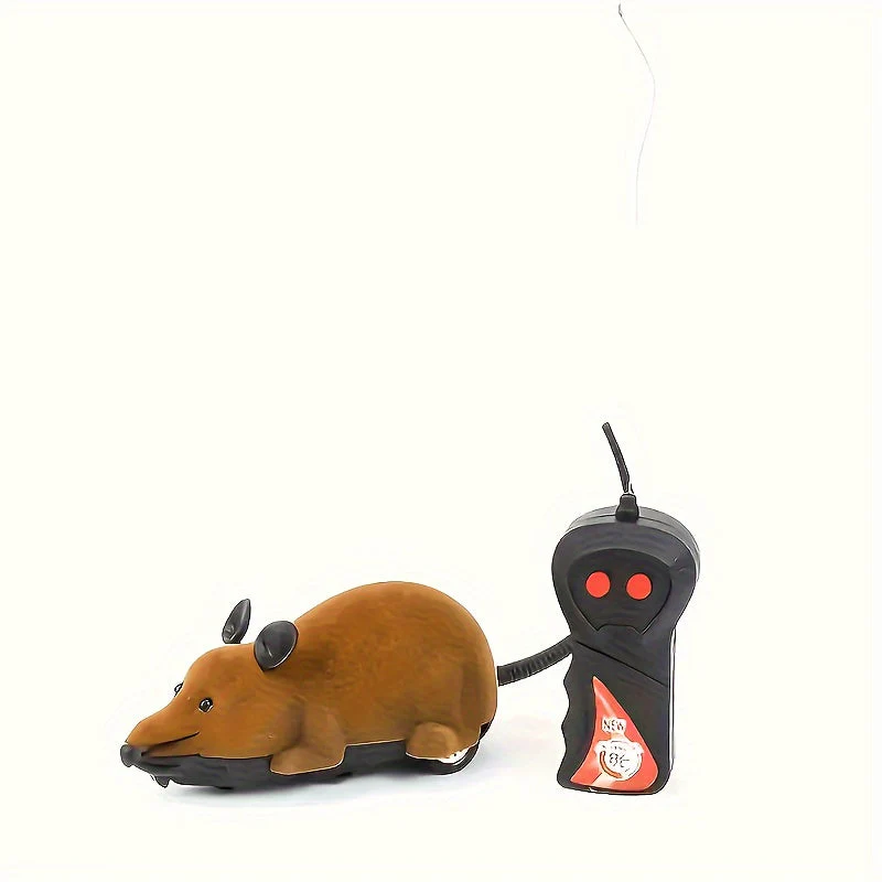 Op afstand bediende rat speelgoed voor katten | Realistisch ontwerp | Flexibele staart | Stimulatie jachtinstinct | Kunststof | 15x9x6,5 cm | Voor grappen en interactief speelplezier - Image 7