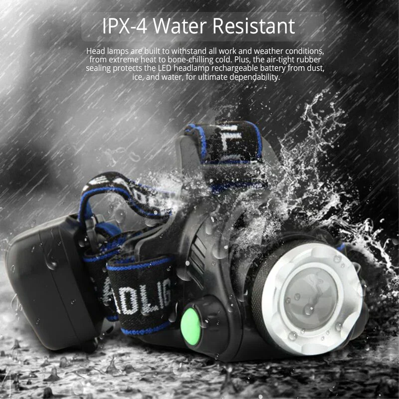 Oplaadbare LED Hoofdlamp | Waterdicht & Krachtig | Verstelbare Zoom | USB Oplaadbaar | Outdoor Avonturen - Image 13