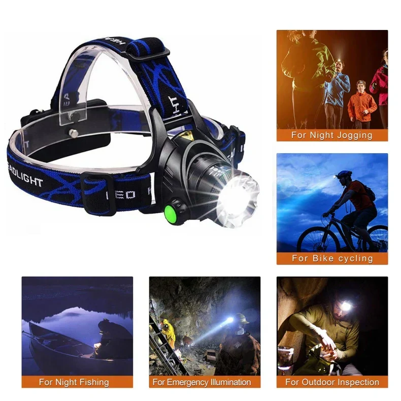 Oplaadbare LED Hoofdlamp | Waterdicht & Krachtig | Verstelbare Zoom | USB Oplaadbaar | Outdoor Avonturen - Image 5