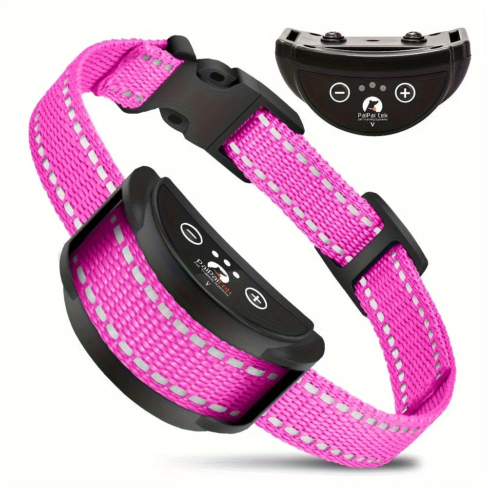 Oplaadbare vibrerende anti-blaf halsband voor honden | Verstelbaar nylon | Geen schokken | USB-oplaadbaar | Geschikt voor kleine en grote rassen | Lengte 20-70cm - Image 6