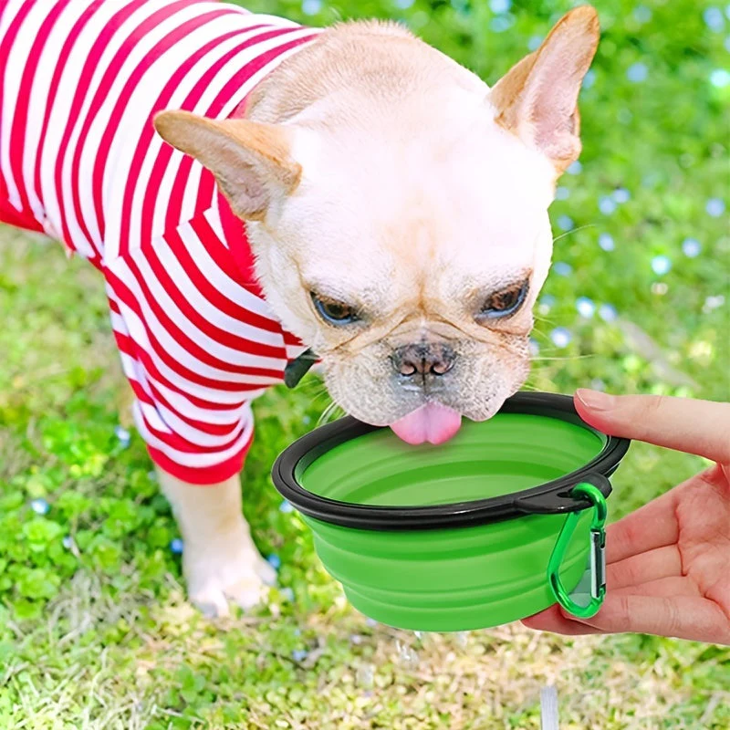 Opvouwbare voerbak voor honden en katten | Duurzaam TPR-rubber | Met karabijnhaak | Compact & lichtgewicht | Ideaal voor onderweg, reizen of wandelingen | Geschikt voor water en voer - Image 12