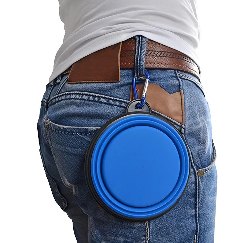 Opvouwbare voerbak voor honden en katten | Duurzaam TPR-rubber | Met karabijnhaak | Compact & lichtgewicht | Ideaal voor onderweg, reizen of wandelingen | Geschikt voor water en voer - Image 16