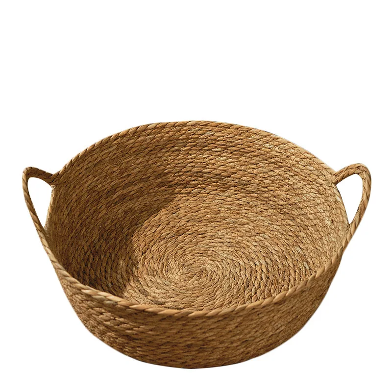 Ronde Rattan Mand | Ademend Huisdierenbed | Katten en Puppy's | Zomerkoel Bamboe Weefhuis | Comfortabel Slaaphol | Dierenvriendelijk ontwerp - Image 6
