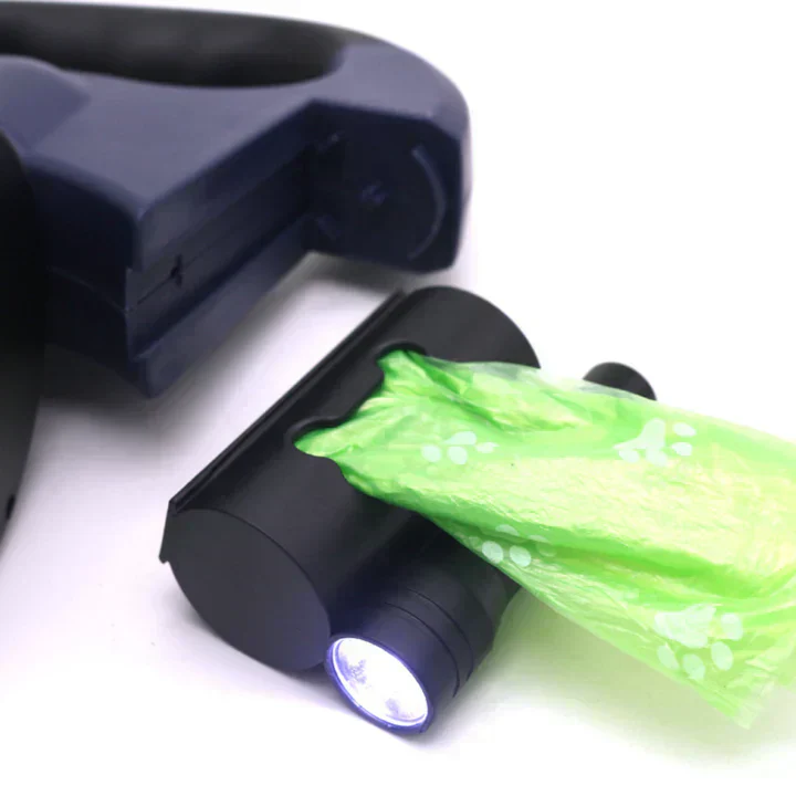 PawGlide dubbele hondenriem met 360° ontklit mechanisme | Onafhankelijke bediening | Ingebouwde zaklamp en reflecterende strips | Geschikt voor veilig wandelen met twee honden - Image 4