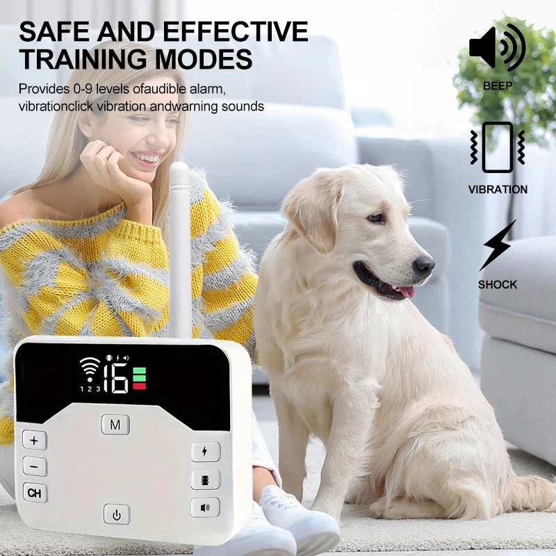 PawPal Draadloze Hondenhalsband | Verstelbare Trainingshalsband voor Honden 6,8-54 kg | 300m Actieradius | Instelbaar en Veilig - Image 5