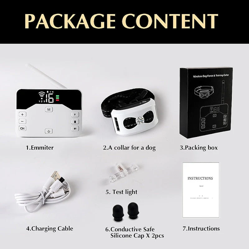 PawPal Draadloze Hondenhalsband | Verstelbare Trainingshalsband voor Honden 6,8-54 kg | 300m Actieradius | Instelbaar en Veilig - Image 6