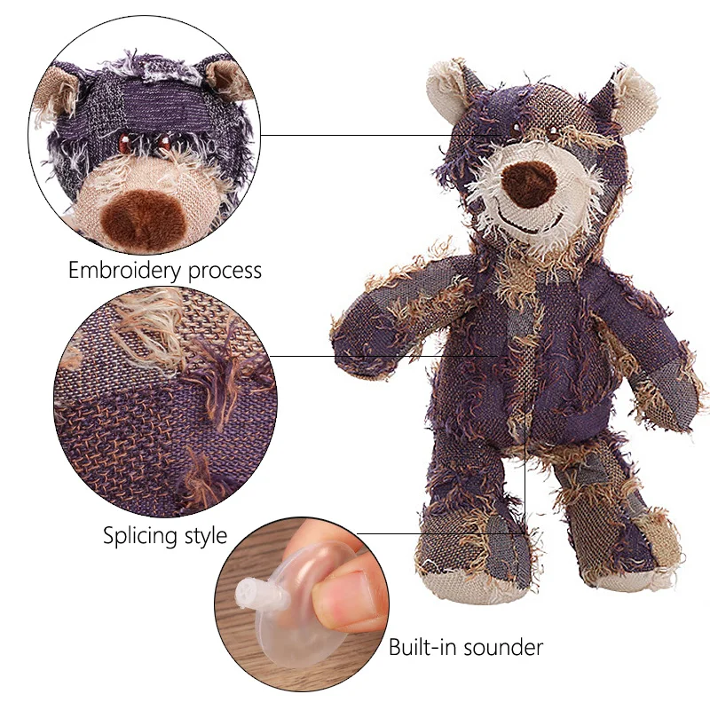 PawPlay Pluche Teddybeer met Pieper voor Kleine Honden | Ideaal voor Training en Plezier | Lichtgewicht en Duurzaam - Image 2