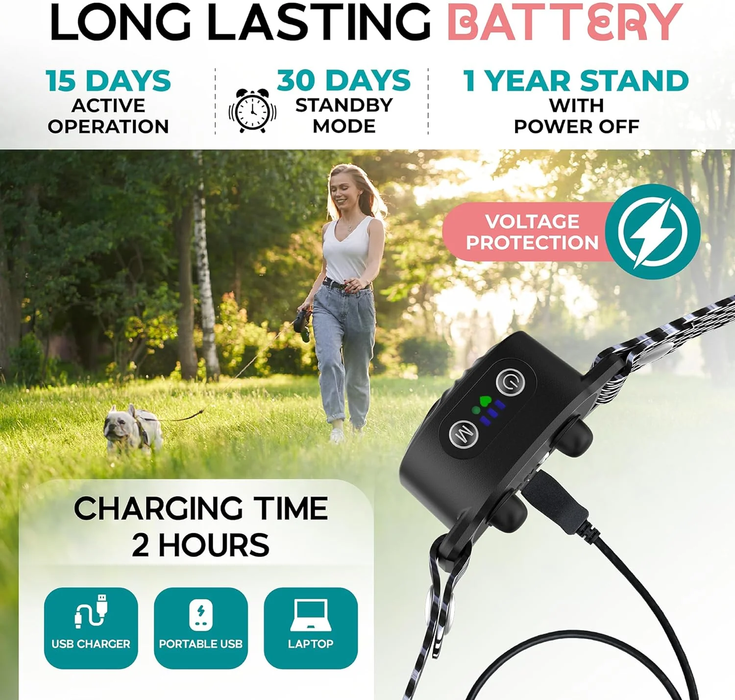 PawSilence anti-blaf halsband voor kleine honden | Verstelbare waterbestendige trainingshalsband tegen overmatig blaffen | Comfortabel en effectief in alle weersomstandigheden - Image 4