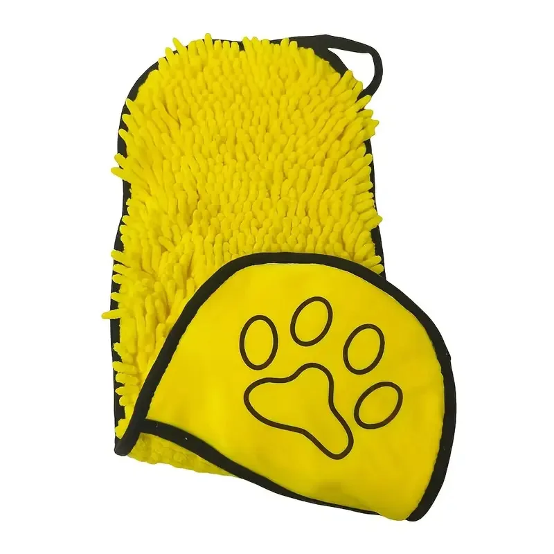 Chenille Huisdier Handdoek | Sneldrogend Absorberend | Geschikt voor Hond en Kat | Zacht Microfiber | Duurzaam en Comfortabel | Ideaal voor Dagelijkse Verzorging en Regenachtige Dagen | 53x22cm - Image 7