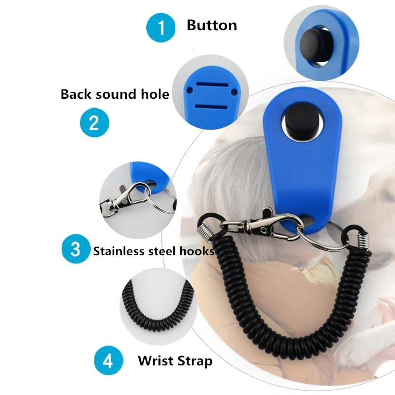 Honden en Katten Clicker | Ring Trainer | Interactief Trainingsapparaat | Stemgeluid | Stalen Gesp - Image 2