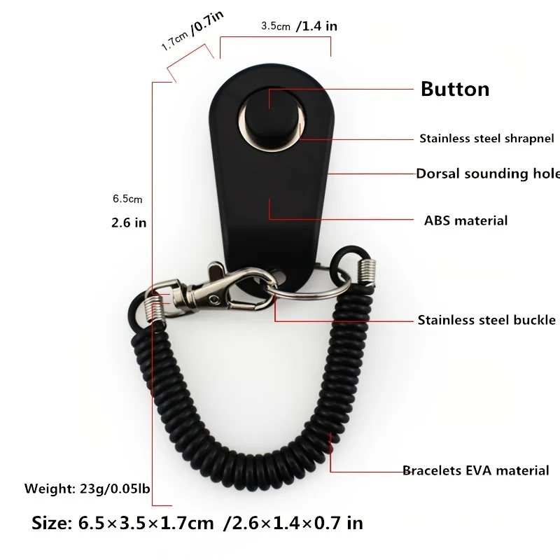 Honden en Katten Clicker | Ring Trainer | Interactief Trainingsapparaat | Stemgeluid | Stalen Gesp - Image 3