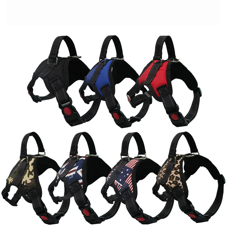 Hondenharnas Verstelbaar | Nylon Reflecterend | Geschikt voor Alle Honden | 150cm Sterke Riem | Zwart Rood Camouflage Luipaard | Alle Seizoenen Draagcomfort | Duurzaam en Veilig - Image 3