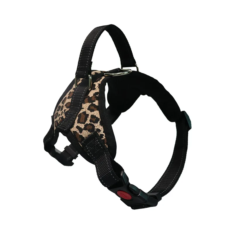 Hondenharnas Verstelbaar | Nylon Reflecterend | Geschikt voor Alle Honden | 150cm Sterke Riem | Zwart Rood Camouflage Luipaard | Alle Seizoenen Draagcomfort | Duurzaam en Veilig - Image 9