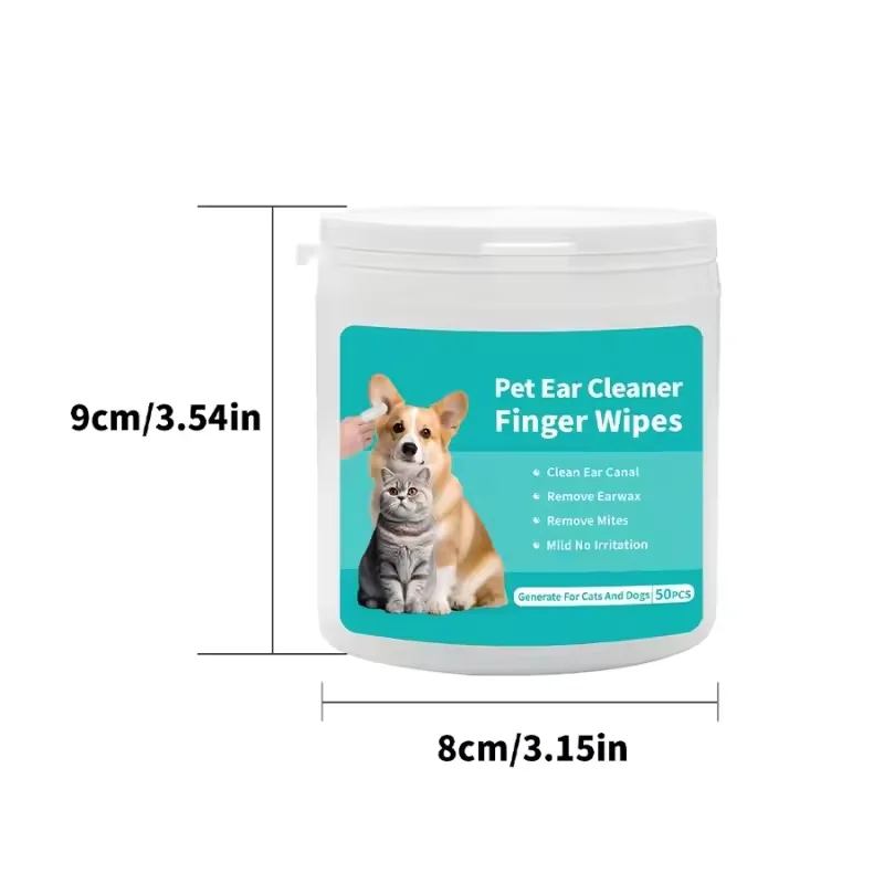 Oorreinigingsdoekjes voor huisdieren | Wegwerp | Vingerovertrek | Anti-Oormijt | Voor gevoelige oren | Huisdierenbenodigdheden | Geschikt voor honden en katten | Handen schoon | Veilig voor huisdieren - Image 6