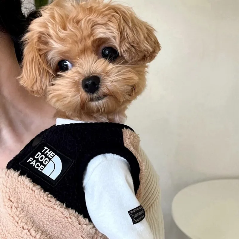 Huisdier Kledingstuk | Geborduurd Hond Kat Fleece Jasje | Herfst Winter Warm | Teddybeer Design | Mouwloos met Knopen - Image 5