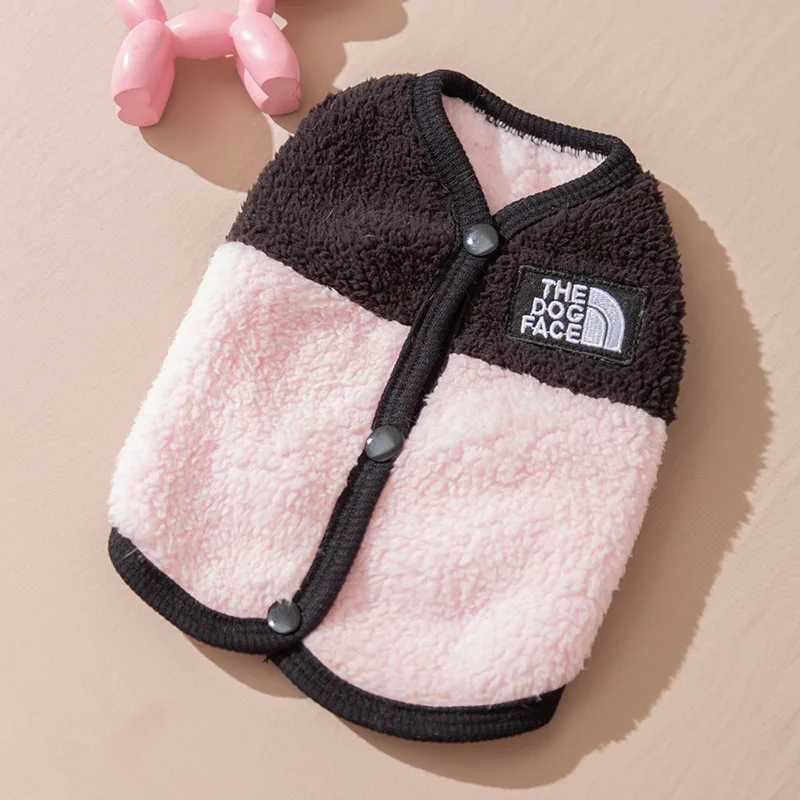 Huisdier Kledingstuk | Geborduurd Hond Kat Fleece Jasje | Herfst Winter Warm | Teddybeer Design | Mouwloos met Knopen - Image 8