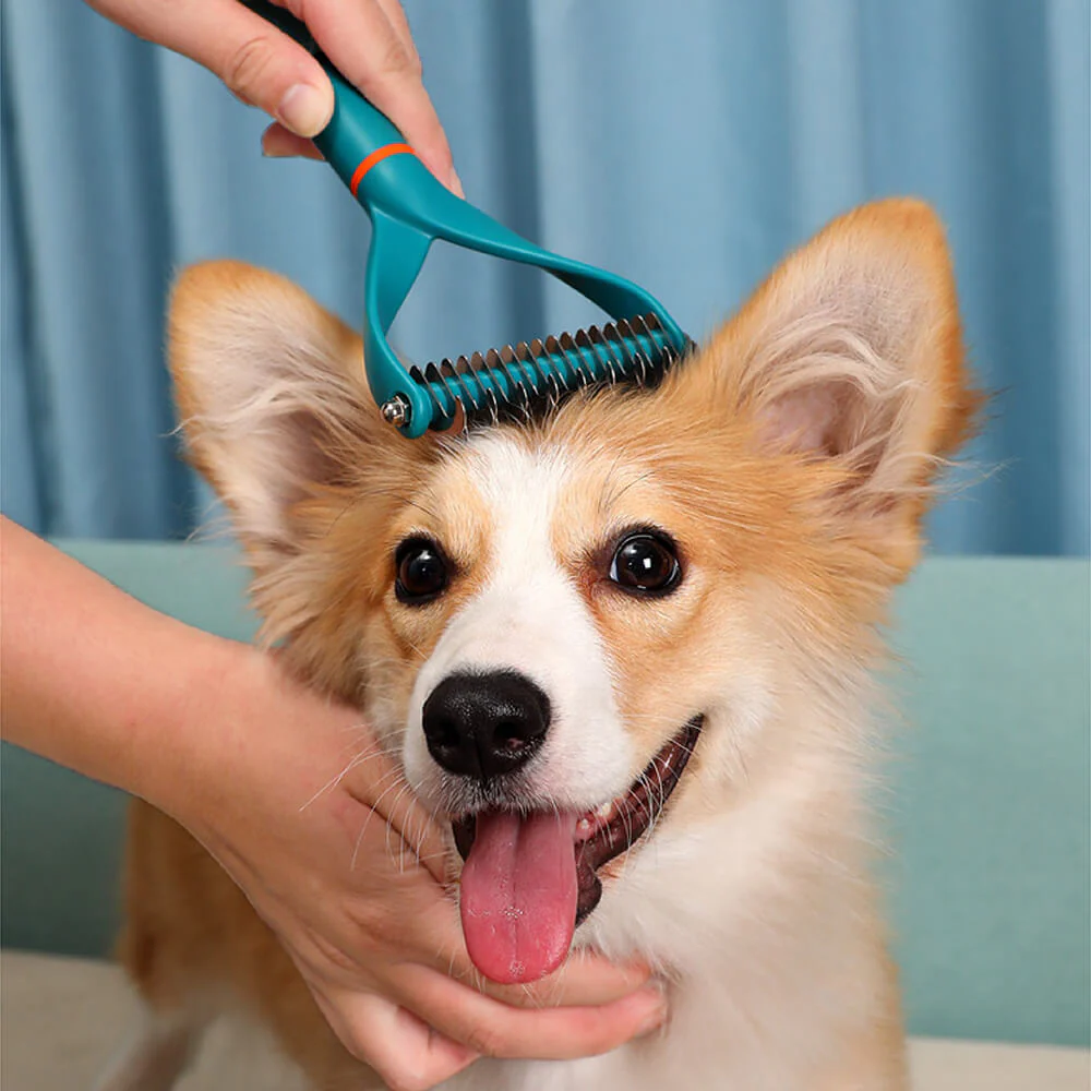 Pet Safe Ontwarrende Kam met Dubbele Bladen voor Klitvrije Hondenvacht | Ergonomische Handvat | Voor Zachte Massage - Image 3