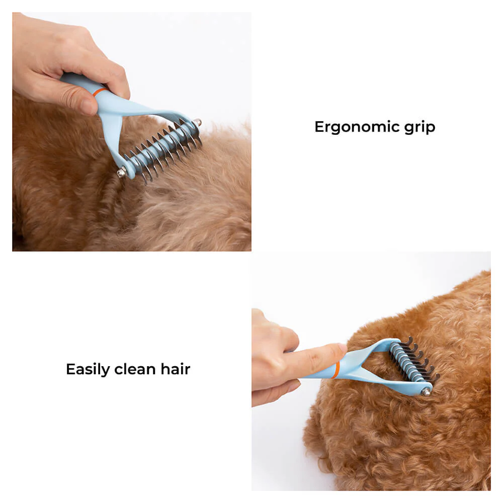 Pet Safe Ontwarrende Kam met Dubbele Bladen voor Klitvrije Hondenvacht | Ergonomische Handvat | Voor Zachte Massage - Image 7