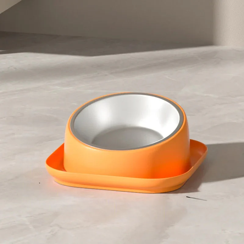 Luxe Anti-Slip Eet- en Drinkbak voor Huisdieren | 45° Ergonomisch Ontwerp | Geschikt voor Katten en Honden | Duurzaam Kunststof | Voorkom Verschuiven en Kantelen | Comfortabel Voeden | Eenvoudig te Reinigen