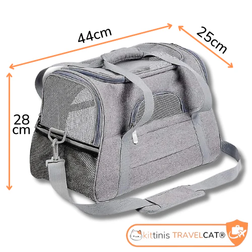 PetVoyage huisdierentas voor katten en kleine honden | Duurzaam en comfortabel | Met ademende mesh ventilatie | Verstelbare schouderriem | 44x28x25 cm | Meerdere vakken - Image 3