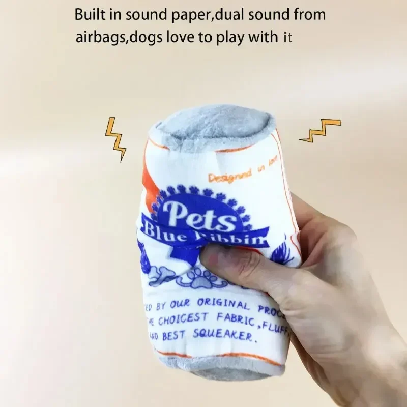 Zacht Pluche Speelgoed voor Honden | Grappige Bier- en Wijnfles Vorm met Piepgeluid | Bijtbestendig en Veilig voor Tanden - Image 4