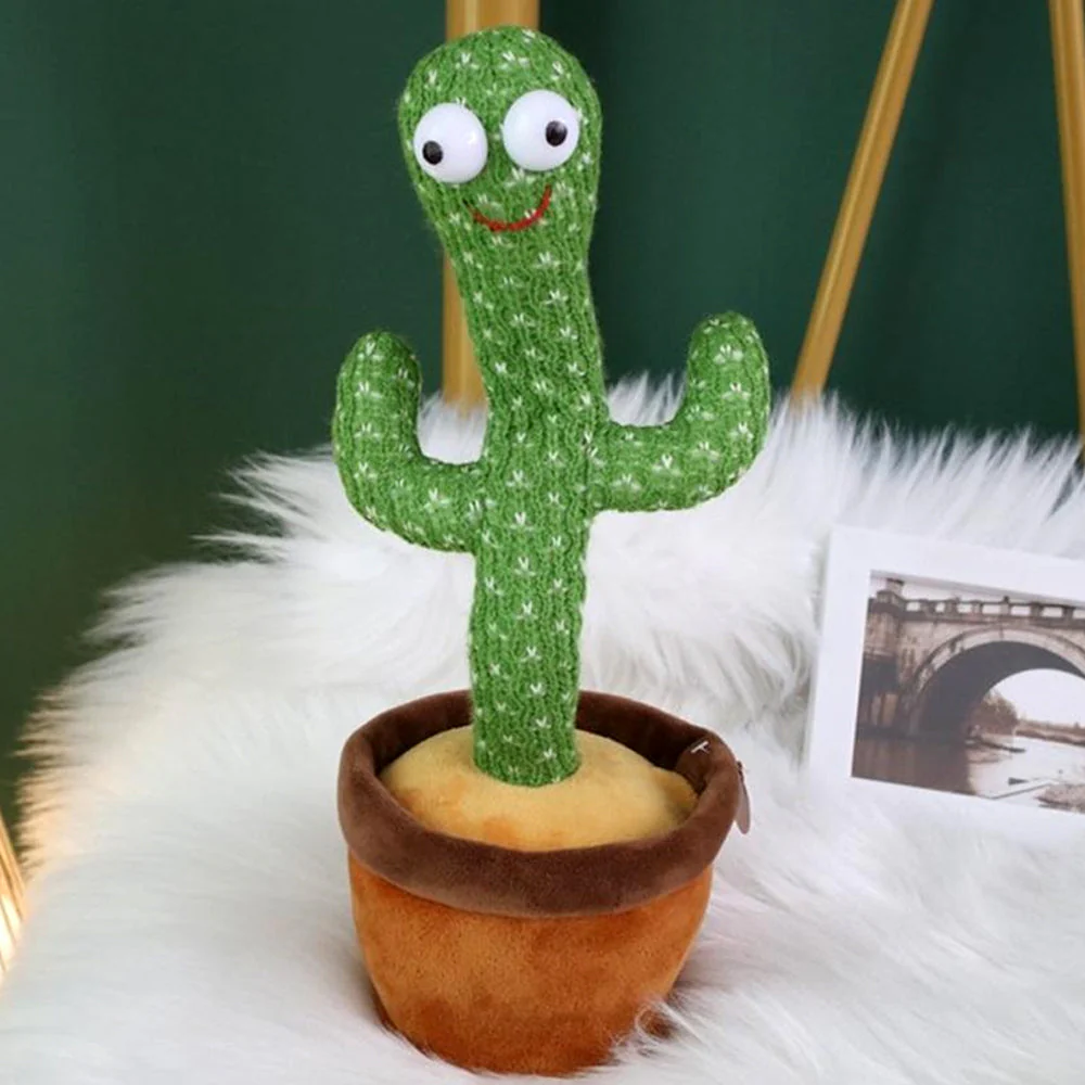 Interactieve Pratende Cactus voor Honden | Geluid en Beweging | Duurzaam Pluche | Oplaadbaar Speelgoed voor Mentale Stimulatie en Vermaak - Image 2
