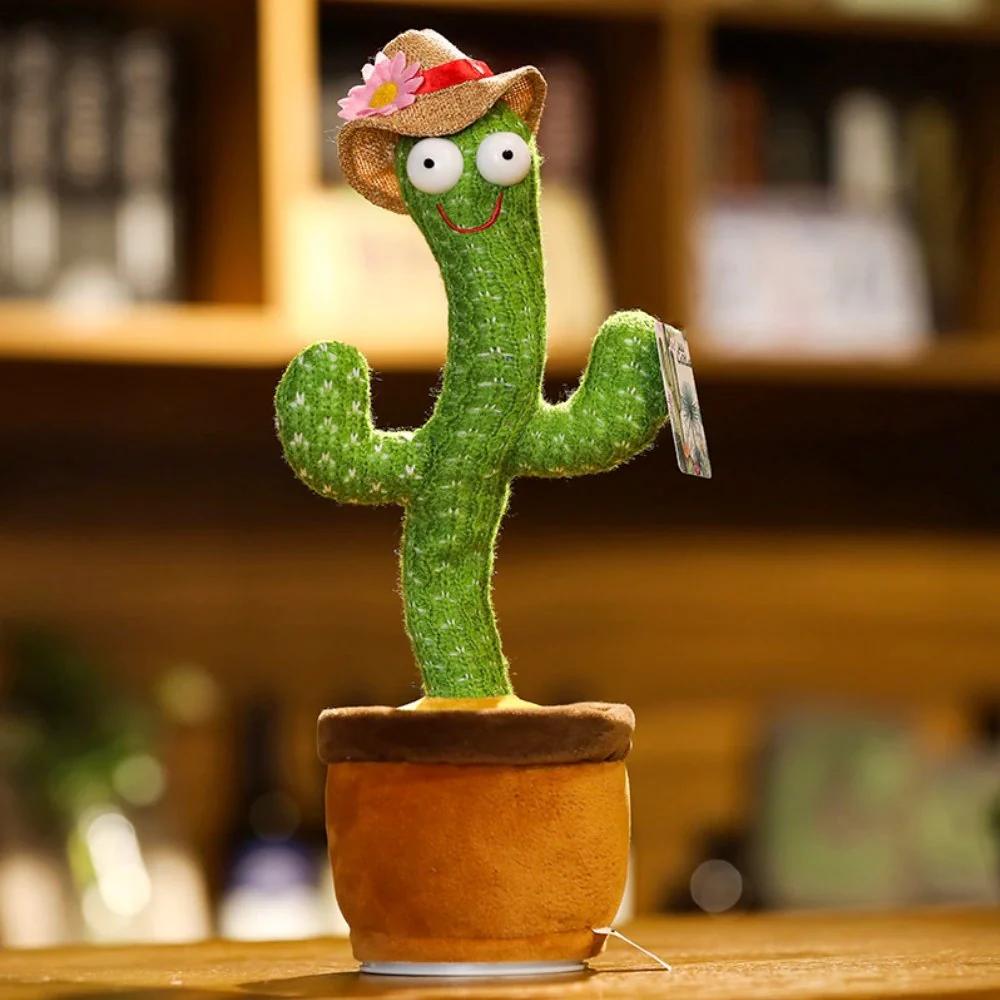 Interactieve Pratende Cactus voor Honden | Geluid en Beweging | Duurzaam Pluche | Oplaadbaar Speelgoed voor Mentale Stimulatie en Vermaak - Image 4