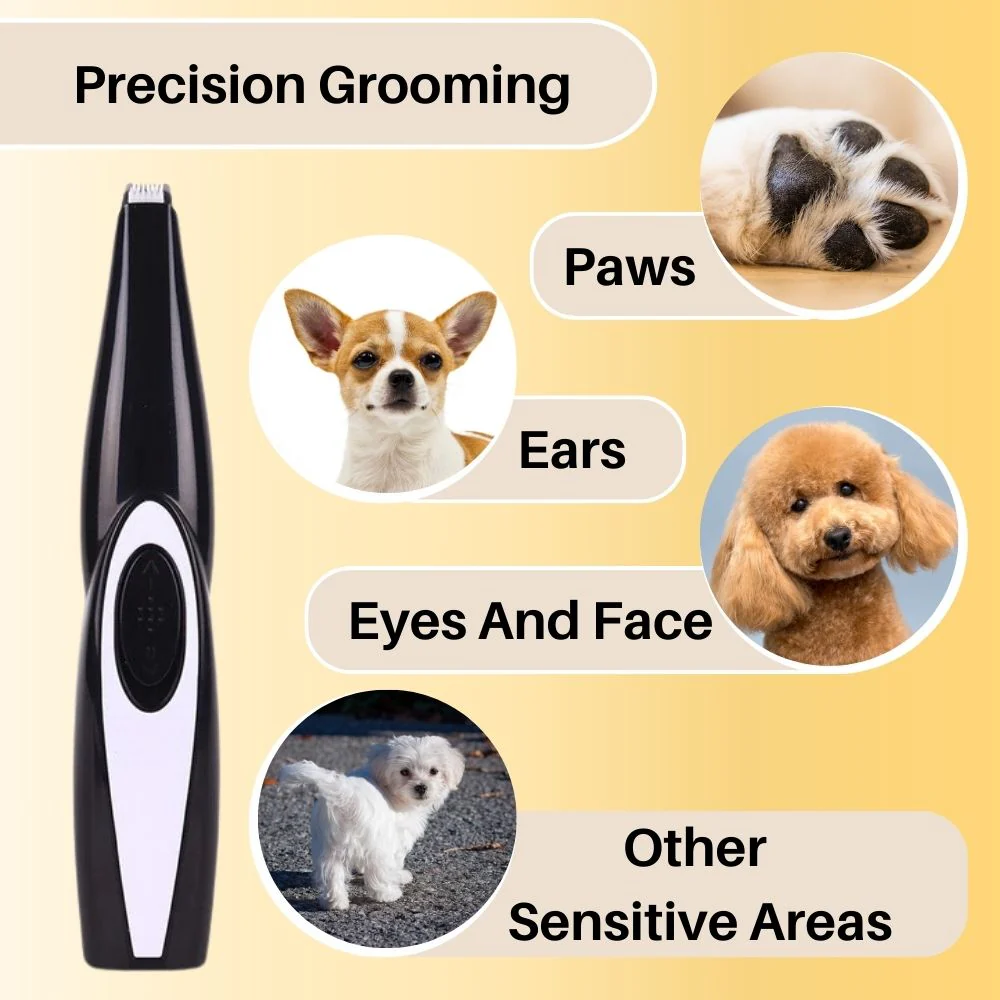 Fluisterstille Huisdier Precisietrimmer | Ergonomisch Ontwerp | Veiligheidsmes | Geruisloze Ervaring | Perfecte Verzorging voor Katten en Honden | Behoud Glanzende Vacht | Eenvoudig in Gebruik | Comfortabele Trimsessie - Image 2