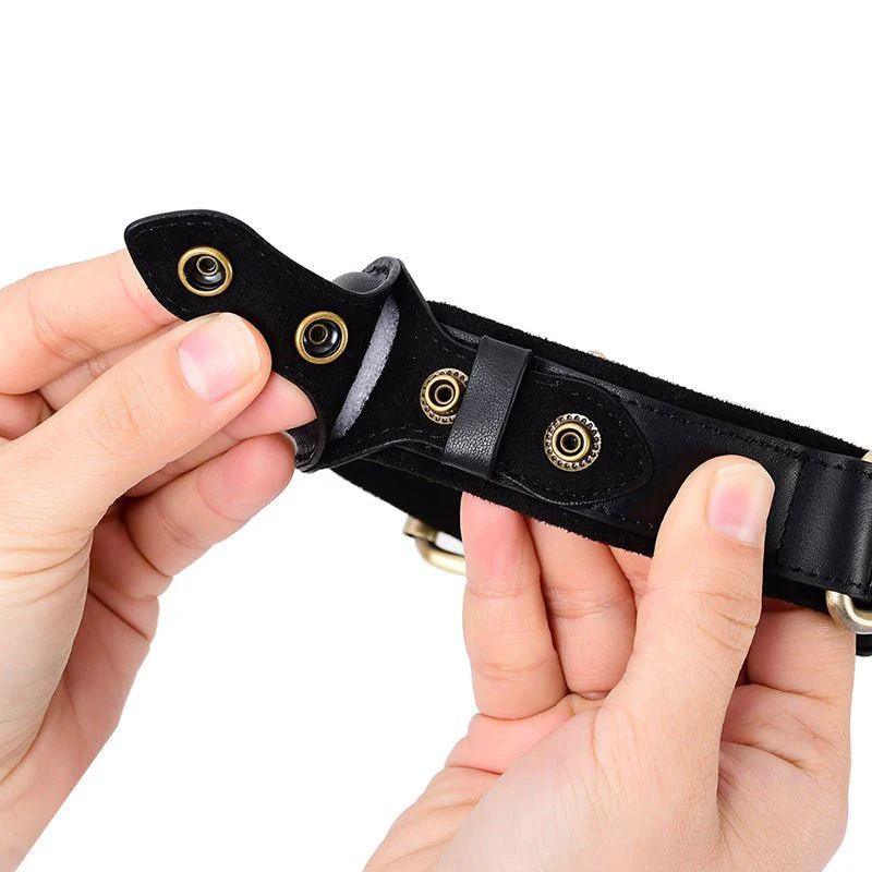 Premium AirTag Lederhalsband voor Honden - Waterdicht, Verstelbaar en Veilig - Image 3