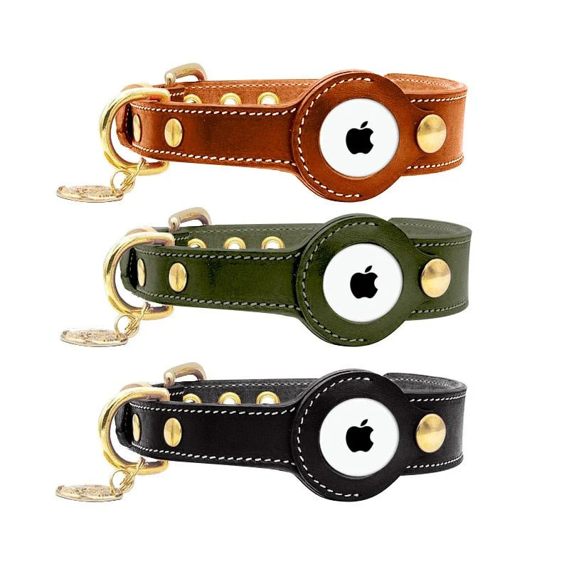 Premium AirTag Lederhalsband voor Honden - Waterdicht, Verstelbaar en Veilig - Image 4