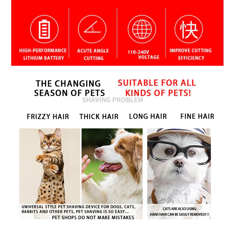 Oplaadbare Professionele Trimmer voor Huisdieren | Geschikt voor Katten en Honden | 5 Snelheden, Keramische Mes, Ultra Stil - Image 5