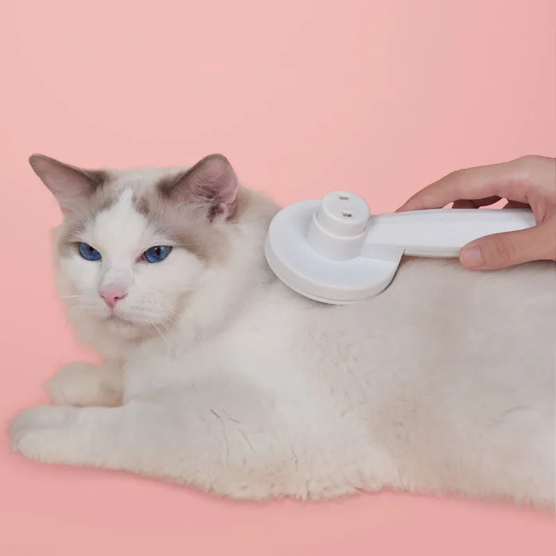 Verzorgingsborstel voor Huisdieren | Verwijder Dode Haren | Comfortabel Antislip Handvat | Geschikt voor Kat en Hond | Groen, Roze, Wit - Image 6