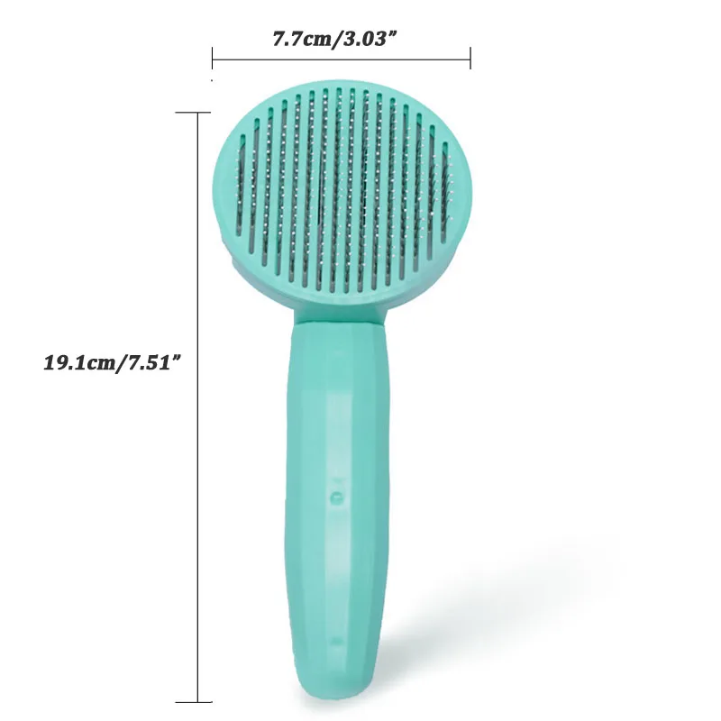Verzorgingsborstel voor Huisdieren | Verwijder Dode Haren | Comfortabel Antislip Handvat | Geschikt voor Kat en Hond | Groen, Roze, Wit - Image 7
