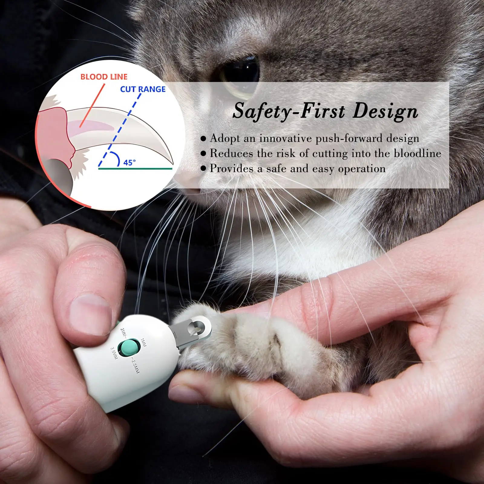 Ergonomische Nagelknipper voor Huisdieren met Verstelbare Opening | Veilig en Comfortabel voor Katten en Honden | Inclusief Antislip Handvat - Image 6