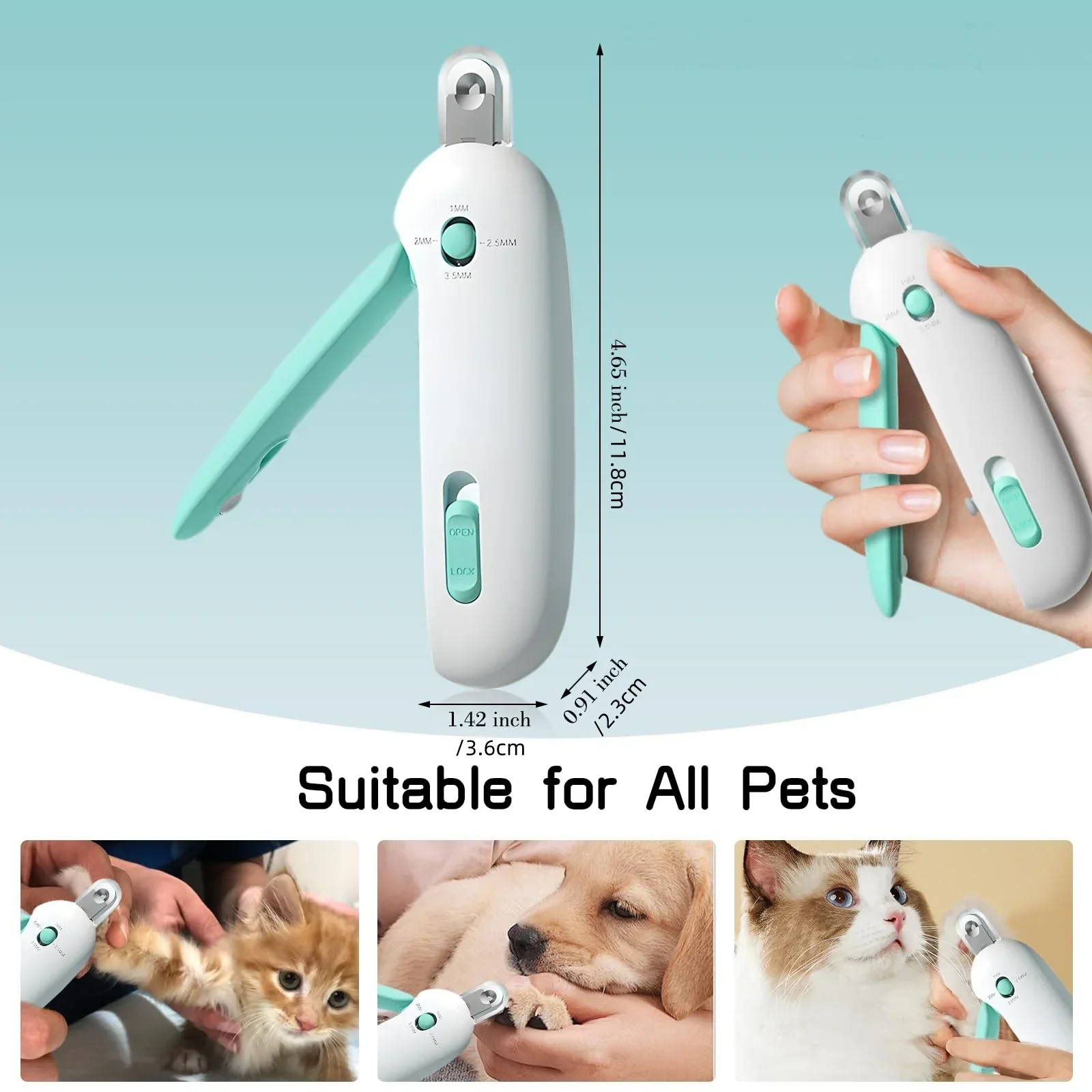 Ergonomische Nagelknipper voor Huisdieren met Verstelbare Opening | Veilig en Comfortabel voor Katten en Honden | Inclusief Antislip Handvat - Image 7