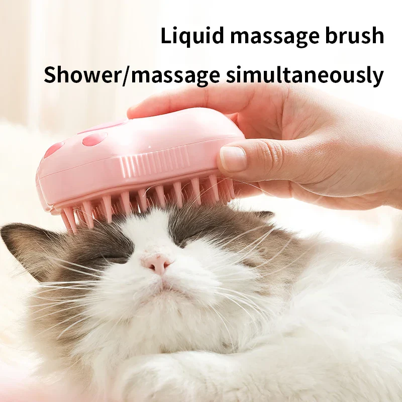 PuffiCare Elektrische Verzorgingsborstel | 3-in-1 Ontspanning, Reiniging & Massage voor Katten en Honden | USB-Oplaadbaar - Image 3