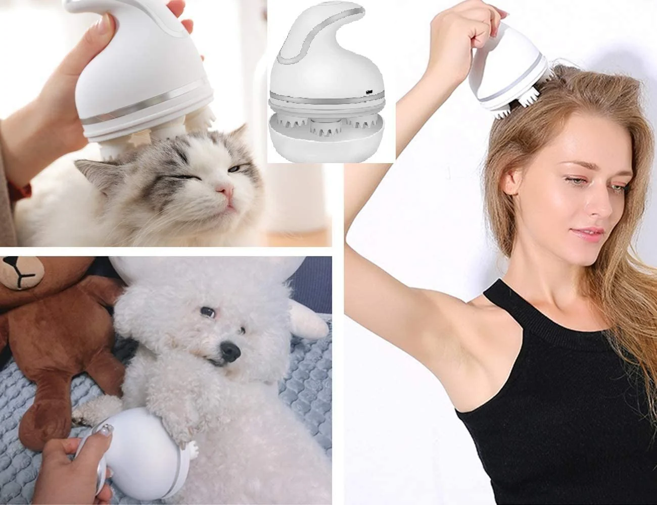 PurrRelax kattenmasseur | 76 massagepunten | Stressverlichting en ontspanning | Draagbaar en USB-oplaadbaar | Geschikt voor katten welzijn - Image 4